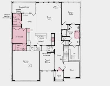 Structural options include: drop in tub at primary bath, downstairs bedroom and bath, gourmet kitchen, 42" door at entry.