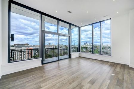 Handsome millwork and generous outlets add convenience and style to this spectacular penthouse retreat.