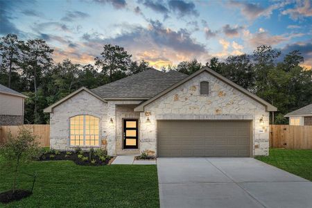 New construction Single-Family house 11760 Oakwood Ranch Drive, Willis, TX 77378 The Aintree- photo 0