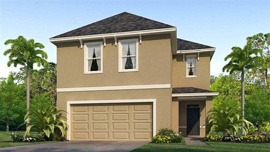 New construction Single-Family house 33327 Darley Dale Trail, Wesley Chapel, FL 33545 Elston- photo 0