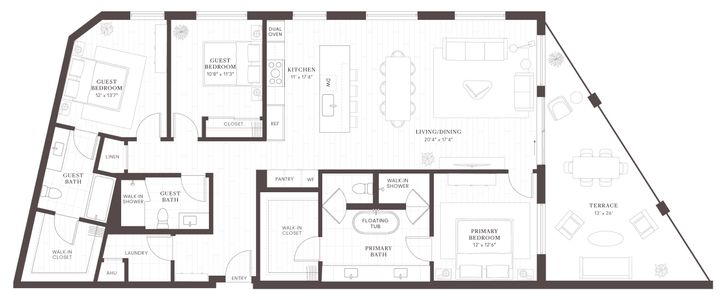 New construction Penthouse house 2121 S Congress Ave, Austin, TX 78704 plan C7 Penthouse - image