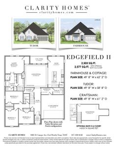New construction Single-Family house 101 Observation Dr W, Aledo, TX 76008 plan Edgefield I II - image 3
