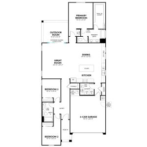 Floor 1: Extended Sliding Glass Door Option