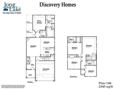 Plan 148 features 4 bedrooms, 3 full baths, 1 half bath and over 2,300 square feet of living space.