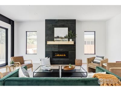 Living room with gas fireplace