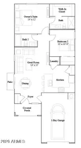 New construction Single-Family house 17502 N Del Mar Ave, Maricopa, AZ 85138 plan Iris Plan 2556 - image