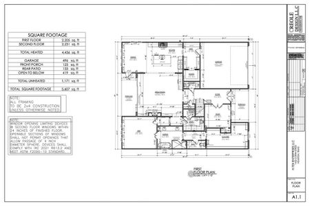 First floor Blueprint