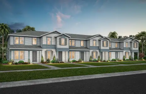 New construction Townhouse house 6456 Mossy Wood Ave, Orlando, FL 32829 plan Foxtail Exterior Unit - image