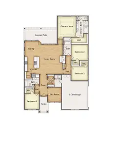 New construction Single-Family house 125 Snowy Owl Trl, New Fairview, TX 76078 plan Verbena V2 SE - image 5