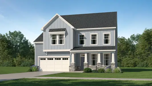 New construction Single-Family house 2016 Cozybrook Trl, Durham, NC 27703 plan Monaco II - image