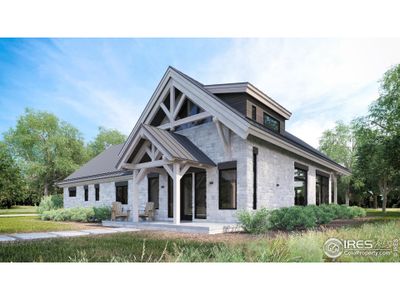 Stunning natural limestone exterior with ample floor to ceiling windows.