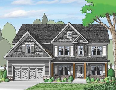 New construction Single-Family house 1040 Tupelo Ln, Loganville, GA 30052 plan (GA)Wilmington A.2 3 Front Entry - image