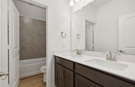 Upgraded secondary bathroom*real home pictured