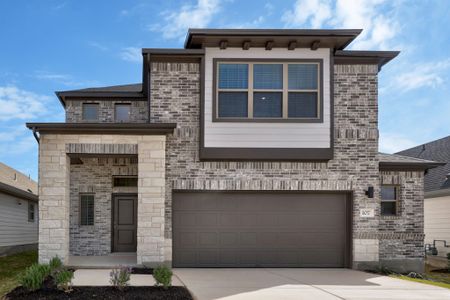 New construction Single-Family house 107 Melrose St, Hutto, TX 78634 plan Oak | Prairie Winds - image