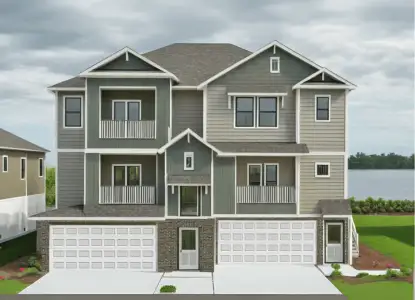 New construction Townhouse house 21525 Acoustic Ln, Humble, TX 77338 plan Brighton A - image