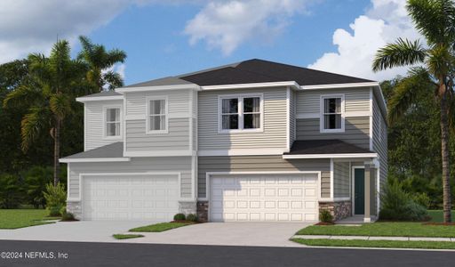 New construction Townhouse house 6025 Crossroads Station Drive, Jacksonville, FL 32205 Sandalwood- photo 0