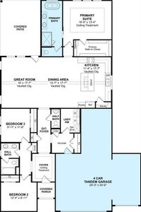 The Tacoma floor plan by K. Hovnanian Homes. 1st Floor shown. *Prices, plans, dimensions, features, specifications, materials, and availability of homes or communities are subject to change without notice or obligation.