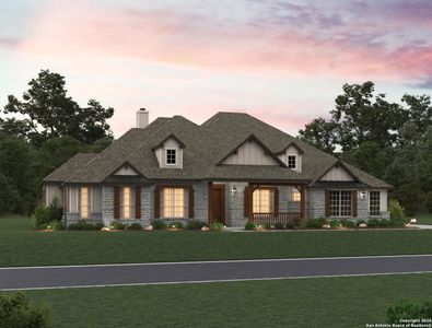 New construction Single-Family house 10707 Chestnut Warbler, New Braunfels, TX 78132 plan Kylie - image