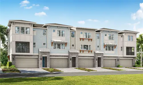 New construction Townhouse house 4103 Tidewatch Lp, New Smyrna Beach, FL 32169 plan Seaglass - image