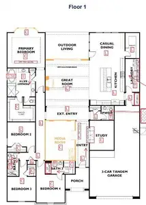 New construction Single-Family house 5203 Deer Valley Ct, Manvel, TX 77578 plan 6010 Elevation C - image
