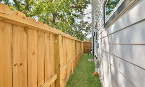 Small fenced backyard with room for your dog's morning outing!