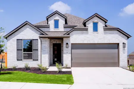 New construction Single-Family house 437 Hulda Trl, New Braunfels, TX 78130 plan Hampton Plan - image