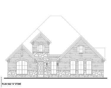 Plan 1642 Elevation A w/ Stone