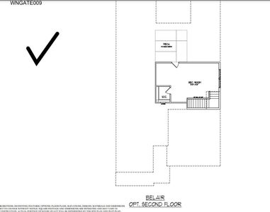 Belair Floor PlanStructural options added: Tray ceiling in primary bedroom, optional window in primary bedroom, Bedroom 3 ilo study, optional windows at casual dining, Bath 3 at loft.