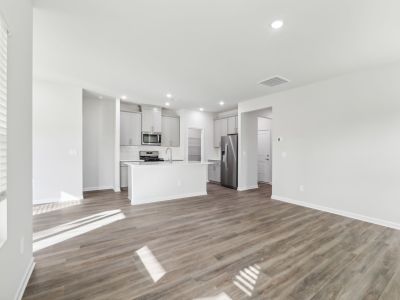 Great room in the Chandler floorplan at a Meritage Homes community in Angier, NC.