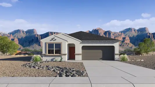 New construction Single-Family house 5613 E Button Ln, San Tan Valley, AZ 85140 plan Easton - image