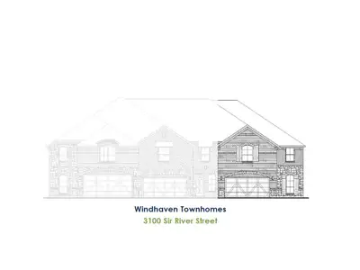 New construction Townhouse house 3521 Jester Dr, Lewisville, TX 75056 plan TH Building 14 Unit 3 W - image