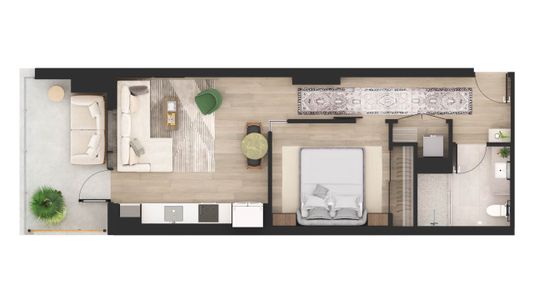 New construction Condo house 400 W 14Th St, Austin, TX 78701 plan A1NW - image