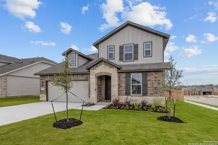 New construction Single-Family house 427 Cowboy Peak, Cibolo, TX 78108 Cascade- photo 1 1