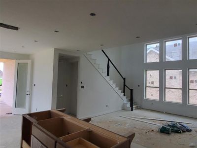 Kitchen to Family room - under construction