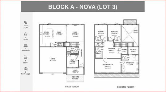 New construction Townhouse house 1430 Mars Lander Ln, Wylie, TX 75098 plan Nova - image 4