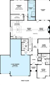 The Tuscaloosa floor plan by K. Hovnanian Homes. 1st Floor Shown. *Prices, plans, dimensions, features, specifications, materials, and availability of homes or communities are subject to change without notice or obligation.