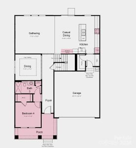 Structural options added include: first floor guest suite with full bath and walk in shower, fireplace, tray ceiling in dining room and owner’s suite, laundry tub , butler’s pantry, gourmet kitchen, and owner’s bath 2.