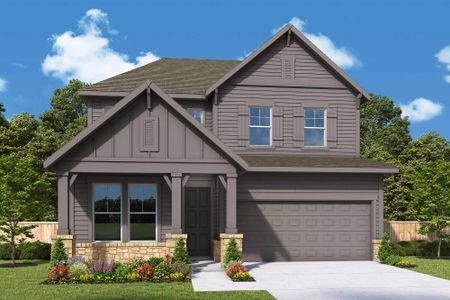 New construction Single-Family house 2009 Lobo Ct, Todd Mission, TX 77316 plan The El Paso - image