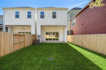 Photo of a similarly sized yard. Perfect size for a pool!