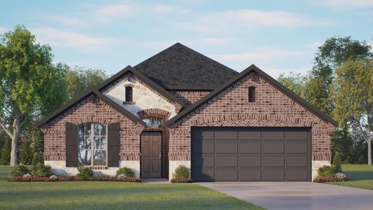 Elevation C with Stone | Concept 1503 at Chisholm Hills in Cleburne, TX by Landsea Homes