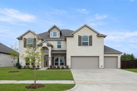 New construction Single-Family house 707 Majestic Oak Ln, Waxahachie, TX 75165 plan Hillcrest 2F (w/Media) - image