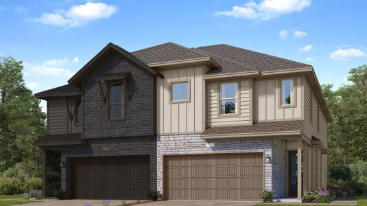 New construction Townhouse house 21107 Medina River Dr, Cypress, TX 77433 plan Bagby II - image
