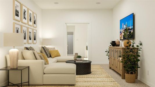 View of carpeted living room