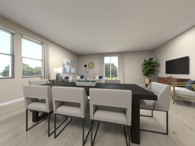 Rendering of the dining room in the Violet floorplan