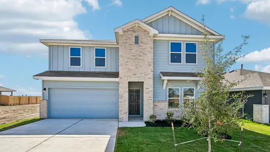 New construction Single-Family house 13717 Carper Dr, Manor, TX 78653 plan The Perry - image