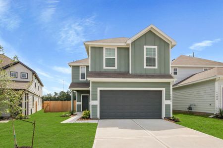 New construction Single-Family house 14054 Mount Hunter Drive, Willis, TX 77318 Lowry- photo 0