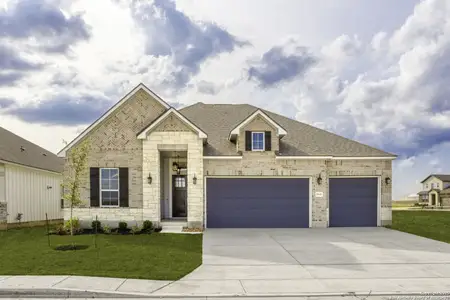 New construction Single-Family house 1641 Saddleback Run, New Braunfels, TX 78130 plan Emory Peak View - image
