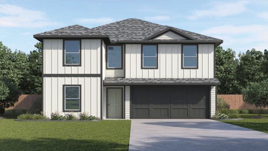 New construction Single-Family house 13412 Roughstock Wy, Mustang Ridge, TX 78610 plan The Dawson - image