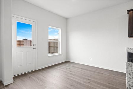 Dining room with light wood-type flooring