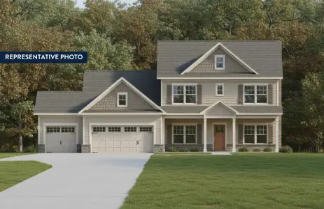 New construction Single-Family house 1165 Tupelo Ln, Loganville, GA 30052 plan (GA) Brooks A.1 3 Front Entry - image